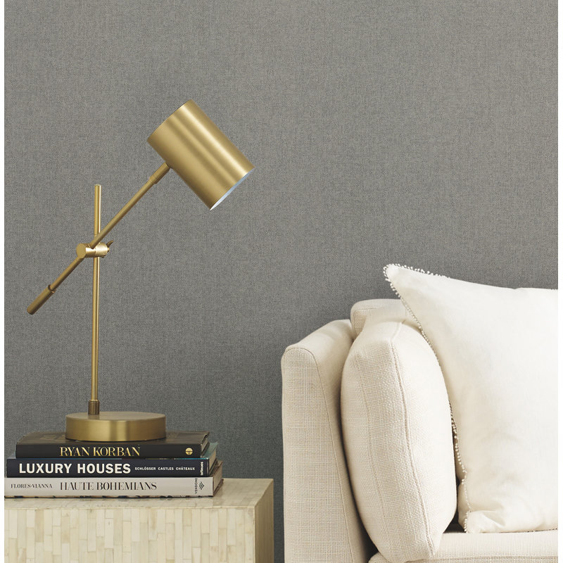 Papier peint tissé à chevrons, Gris