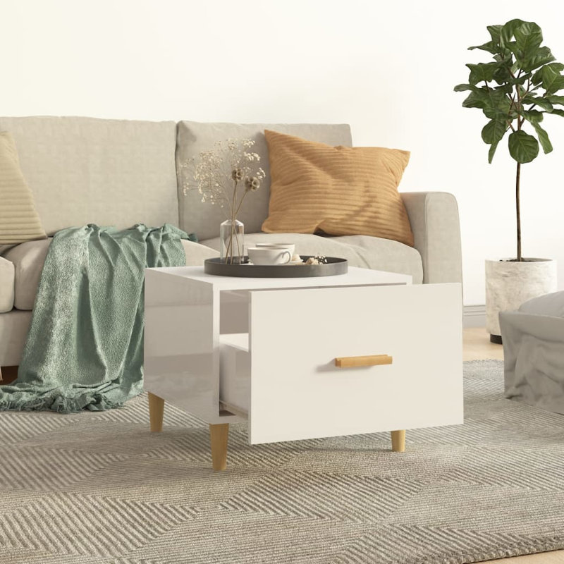 Cuevas Three Leg Coffee Table, White