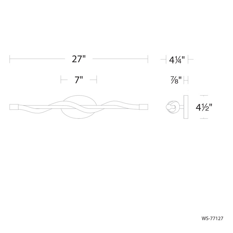 1 - Light LED Vanity Light, Chrome