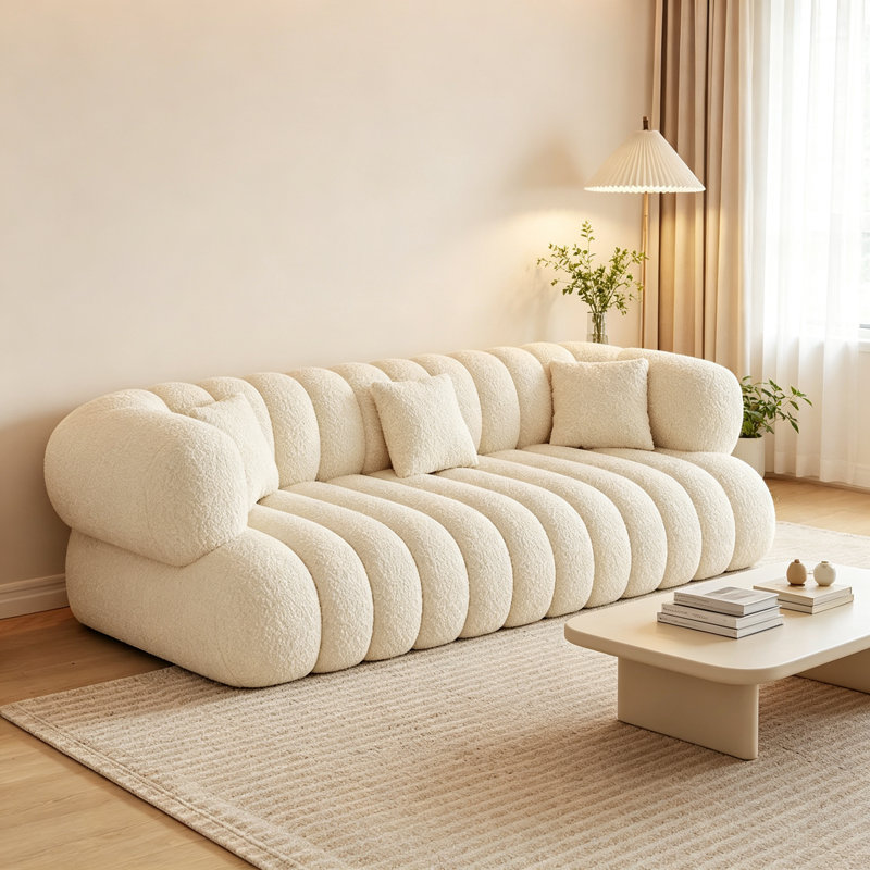 Canapé en sherpa Minimalist and Cozy, Cream Sherpa