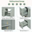 Base de meuble-lavabo simple Rosmely 35,43 po-1942967500