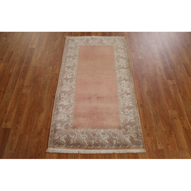 Tapis népalais en laine noué à la main de conception unique 2 pi 6 po x 4 pi 6 po