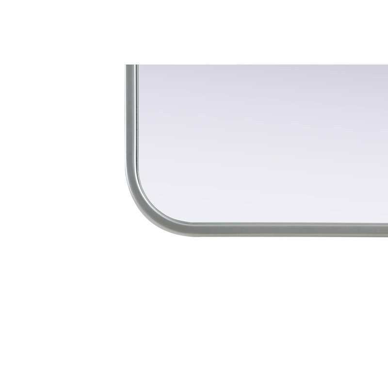 Erath Contour Metal Mirror, Silver, 36" x 27"