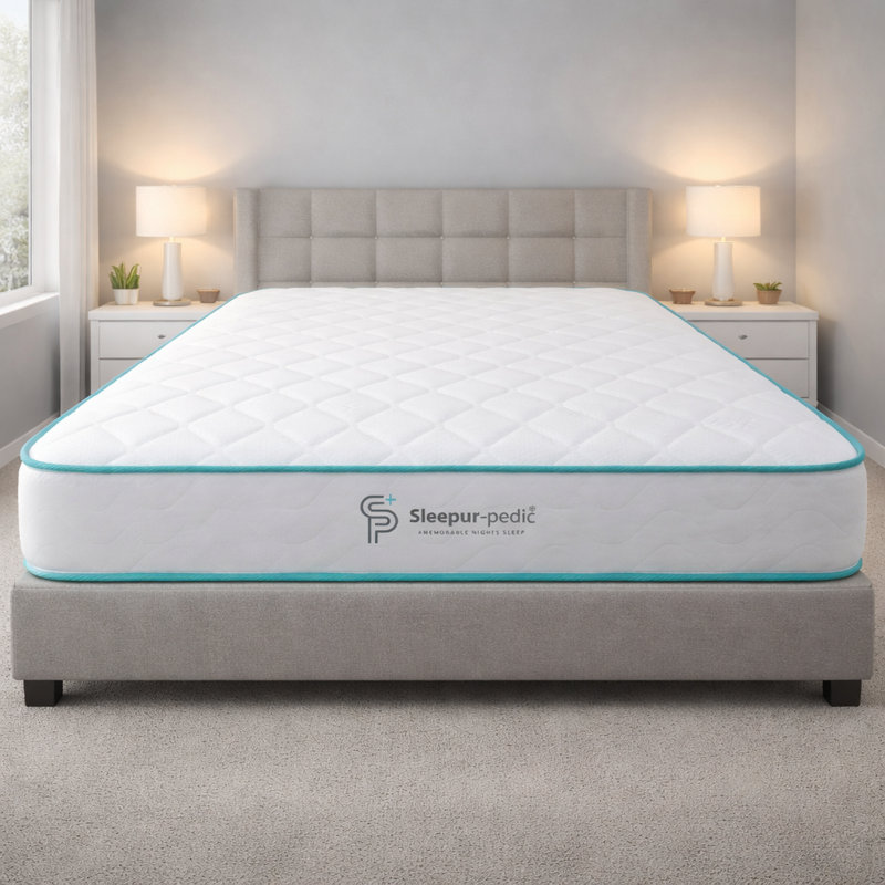Single Mattress 90 X 190cm, Affordable 3ft Memory Foam and Spring Mattress. Approx. 7 inch/18cm Deep with Quilted Cool Touch Cover & Blue Tape Edge, Fire retardant, Soft-Med Firm Feel Ideal for Bunk Bed and Kids Bed Room