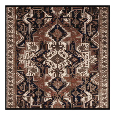 Tapis brun lavable à la machine