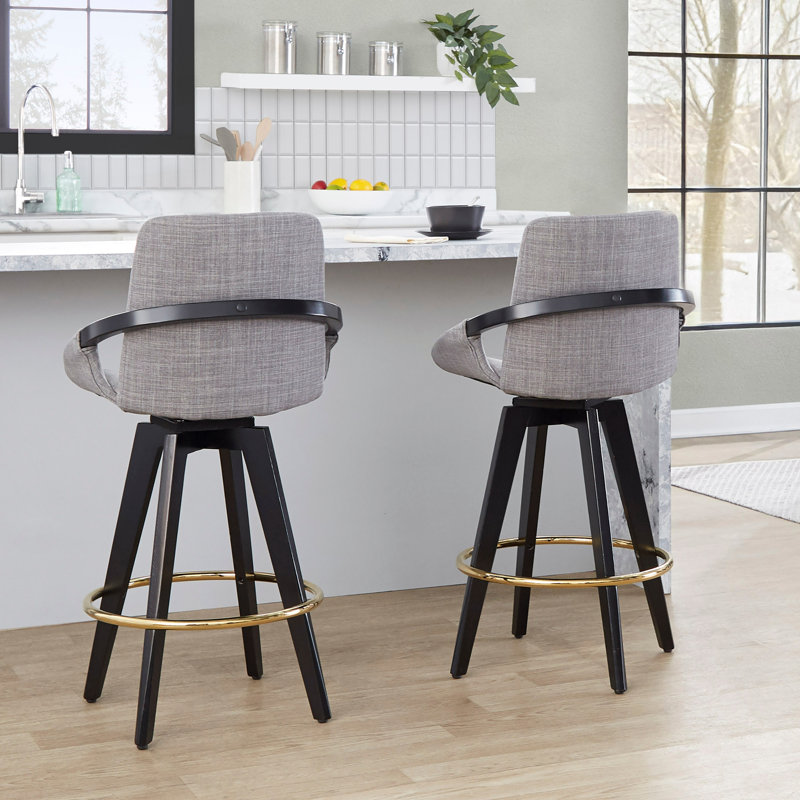 Tabouret de comptoir à hauteur fixe avec pivot