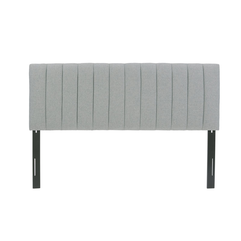 Ali Channel Upholstered Headboard, California King, Light Green
