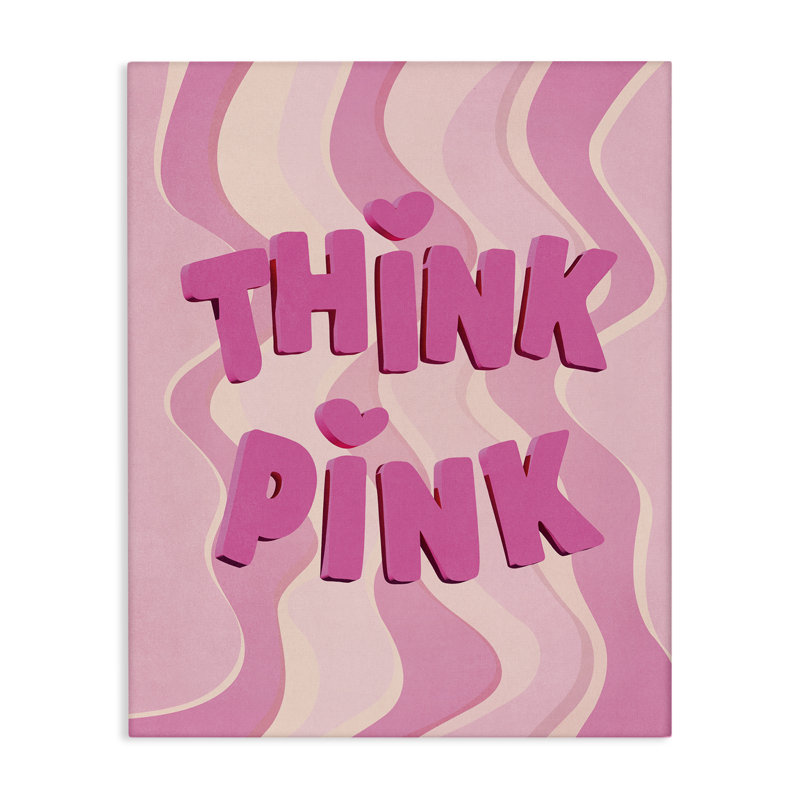 Art mural sur toile "Think rose" par Nataly White, H 30 po x l 24 po