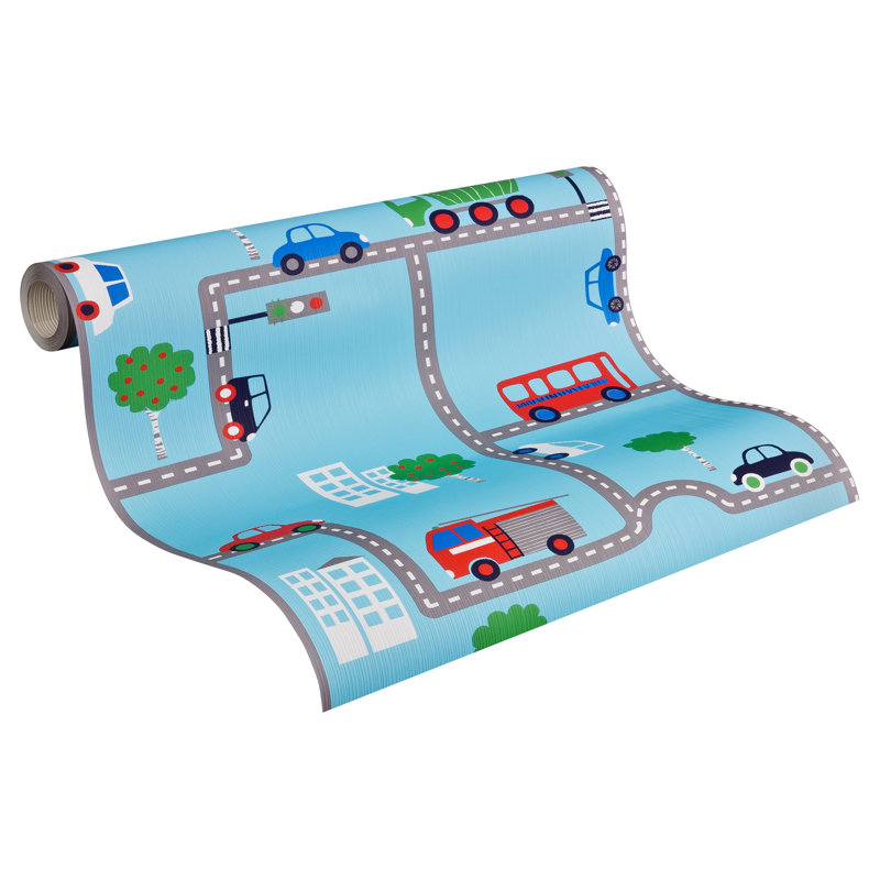 Boys and Girls 10.1m x 53cm Wallpaper, Blue/Multicoloured