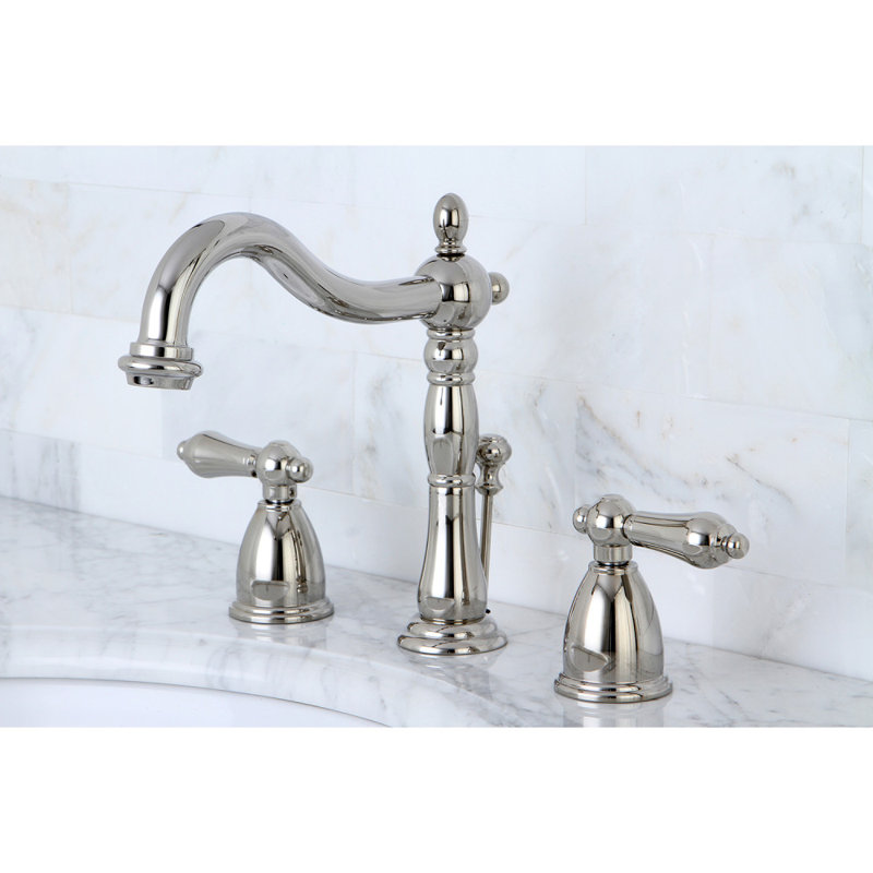 Robinet de salle de bain espacé Kingston, Nickel poli