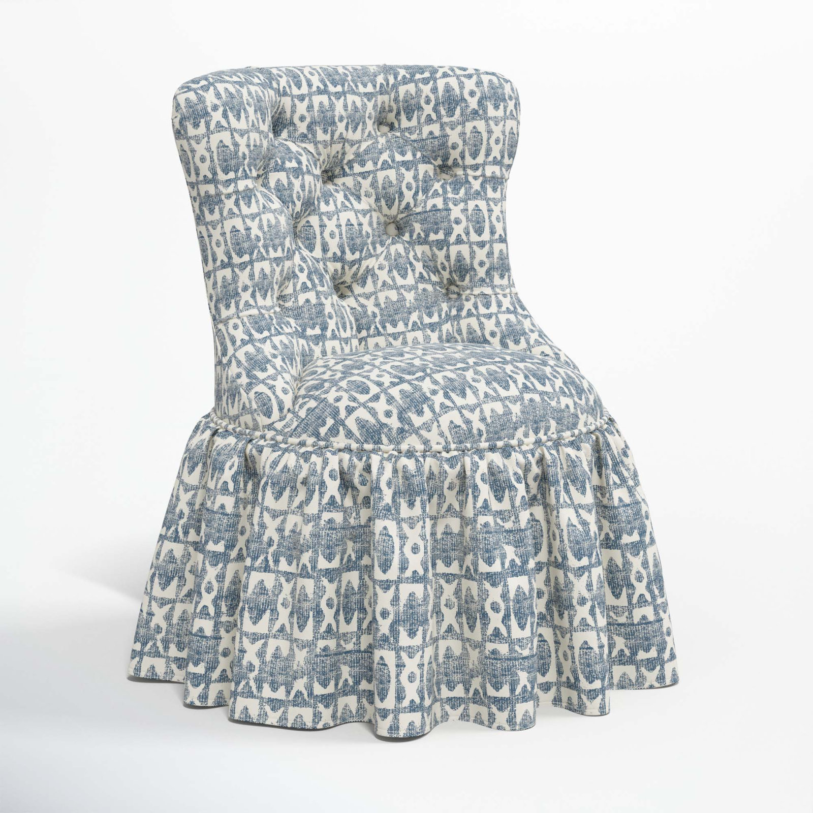 Minnie Side Chair, Texture Block Blue