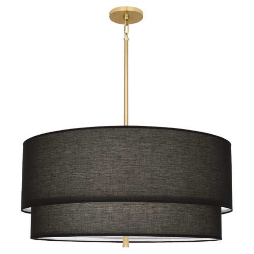 Decker 3 - Light Chandelier, Modern Brass, Raven Black