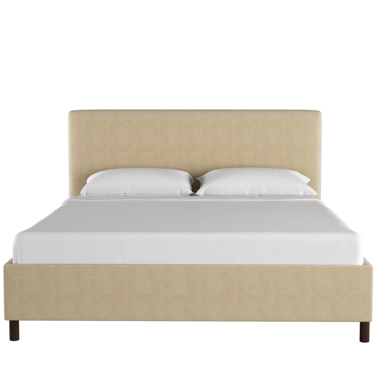 Eisley Cotton Upholstered Bed, Full, Classic Sandstone Linen