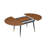 7-Piece Mid-Century Modern Extendable Round-to-Oval Dining Set with Upholstered Chairs-650071644