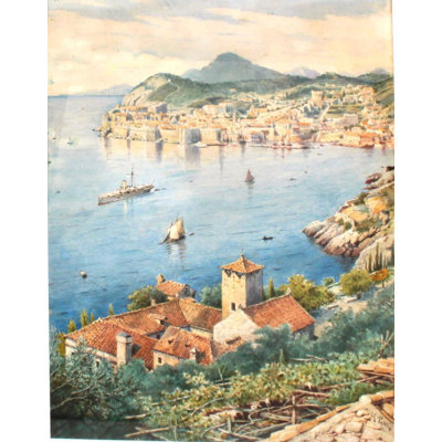 "A View of Dubrovnik" by  Anton Perko - Gallery Wrap Canvas Wall Art
