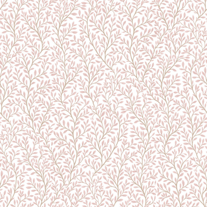 Blooming Garden Collection Flowing Garden Wallpaper Roll, Pink