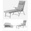 Folding Sun Lounger With 6 Cm Thick Mattress, Garden Chair, Removable Pillow, Aluminium Structure, Rust-Resistant, Breathable, Comfortable, Adjustable, Hold Up To 150 Kg-361486017