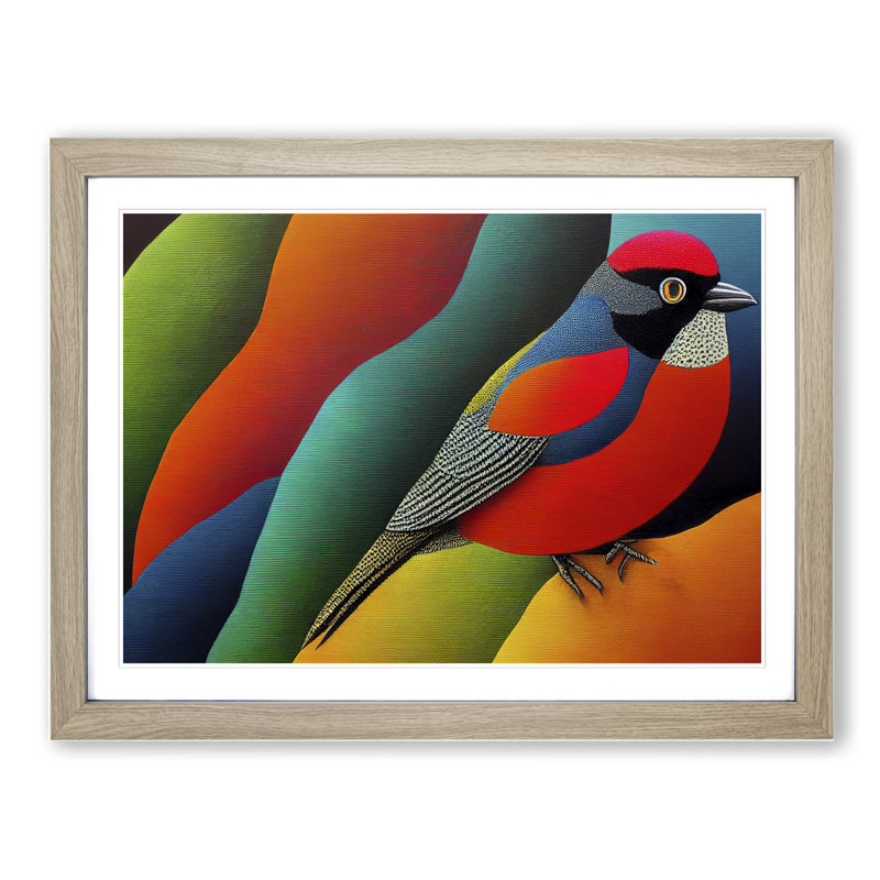 Irresistible Bird - Framed Print, 34cm H x 46cm W x 2cm D, Oak