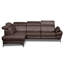 Genuine Leather Reclining Corner Sofa with Adjustable Headrests and Adjustable Armrest and Storage-25563091-25563103