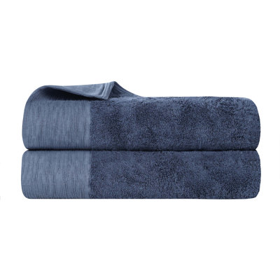 Rayon From Bamboo Cotton Blend Eco-Friendly Hypoallergenic Soft Solid Towel Set