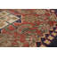 Tapis bleu marine à motif géométrique 3x5