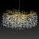 14-Light 39" Dimmable Tree Branches Crystal Linear Chandelier