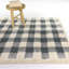 Tapis bleu à poils longs March Gingham-1154639705