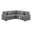 Canapé modulaire convertible moderne avec lit escamotable de rangement réversible et port USB