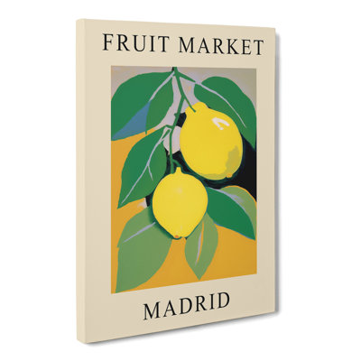 Lemon Madrid Fruit Market - Wrapped Canvas