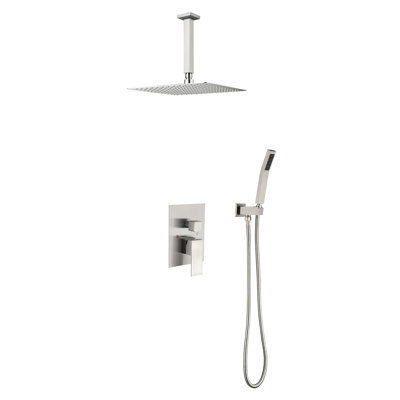 12" Ceiling Mounted Shower: Air Injection Technology, Construction Mount Shower System: Enjoy A Soothing Every Time