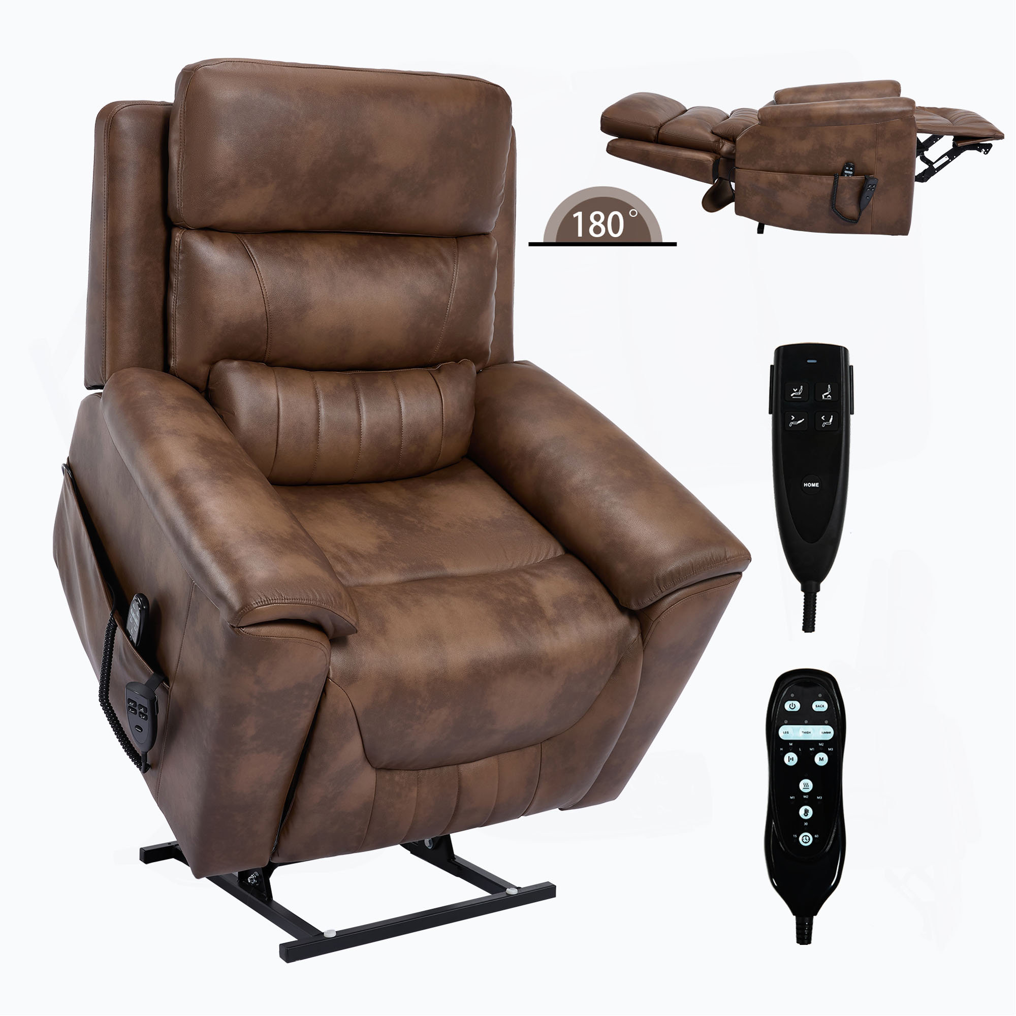 Latitude Run® Dual Motor Infinite Position Up To 350 LBS Leatherair ...
