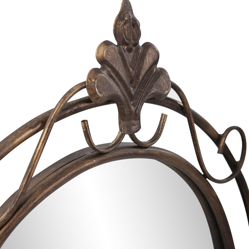 Matt Metal Oval Mirror
