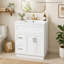 Meuble-lavabo blanc de 30 pouces avec tiroirs à gauche