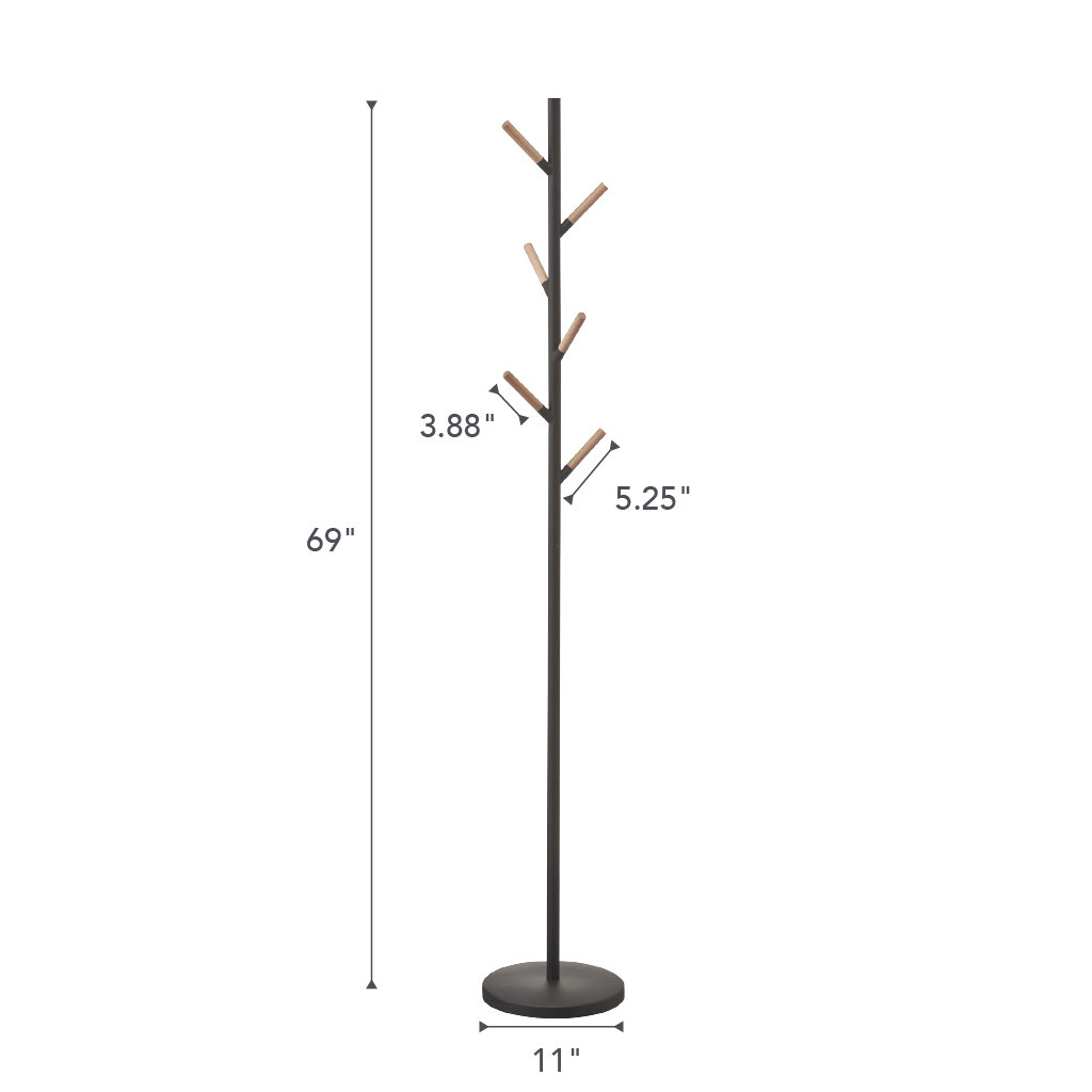 Yamazaki Home Steel Coat Stand, Black