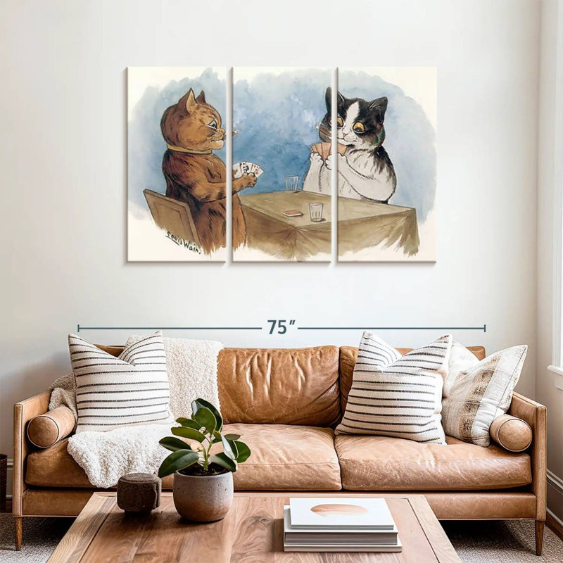 Cat Poker, 36" H x 57" W