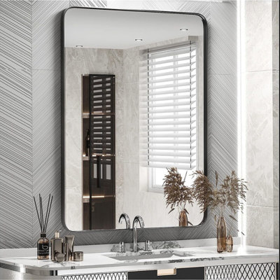 Cacapon Rectangular Metal Framed Wall Mirror Decorative