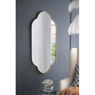Miroir mural champagne doré