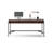 White Rectangular with 3 drawers desk-108985621