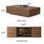 Table basse 47,2 "en bois extensible avec rangement caché - plateau coulissant