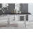 Wolcott Extendable Glass Dining Table with Chrome Base -1623714195