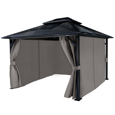 Aoodor Replacement 4-Panel Gazebo Sidewall Curtains