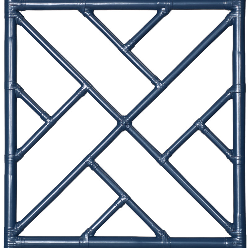 Alden Chippendale Open-Frame Headboard, Twin, Navy Blue