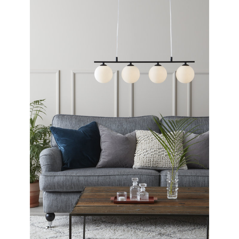4 - Light Kitchen Island Pendant, Black