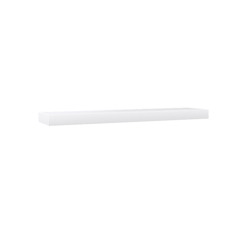 Painted Wood Floating Shelf, White