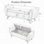 Banc de rangement moderne en velours côtelé de 145 cm de large, avec espace de rangement intégré et pieds en bois. Convient aux chambres et aux couloirs. Couleur : beige.