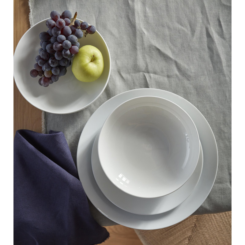 Euro Ceramica White Essential 12 Piece Dinnerware Set & Reviews | Wayfair