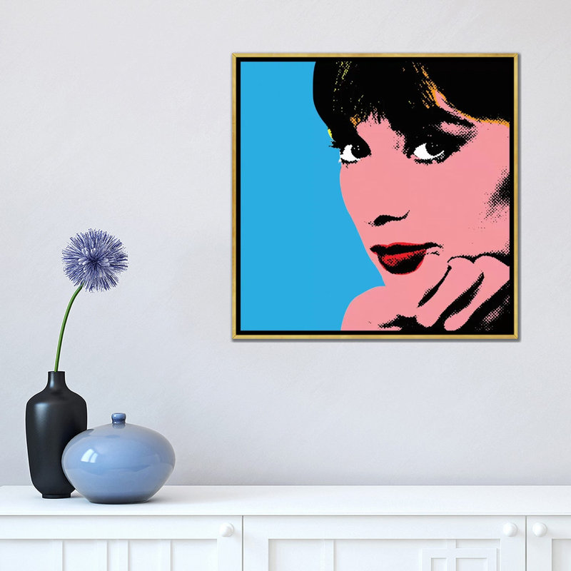 « Audrey Hepburn DOTS » par radio Days-impression d’art graphique, Pas de tapis, H 18 po x l 18 po x 1,5 po