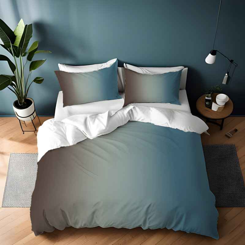 Ensemble de housse de couette , Housse de couette simple + 1 taie décorative pour