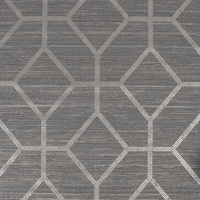 Asscher Geometric Vinyl Metallic Wallpaper Double Roll, Gray
