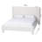 Hazeleen Baxton Studio Laria Modern White Teddy-Bear Fabric Queen Size Platform Bed-969694644